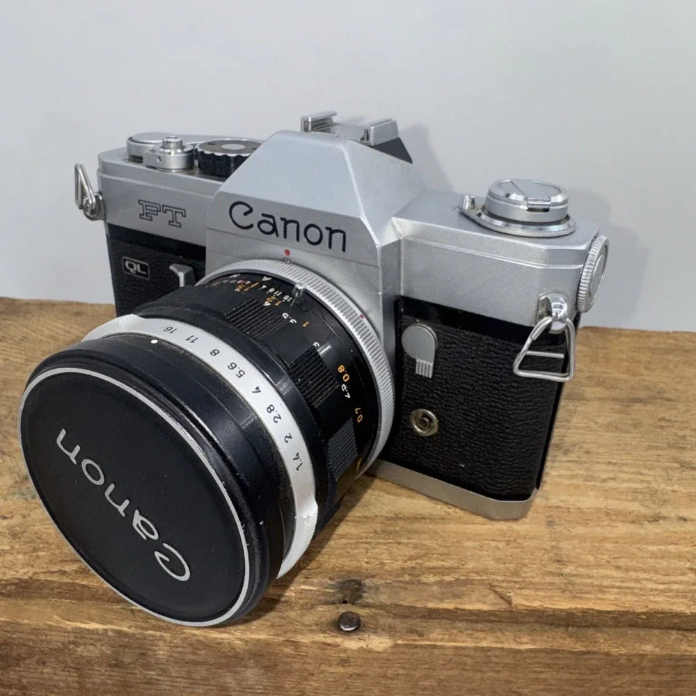 Canon FT QL 35mm SLR Film Camera w/ FL 50mm f/1.4 II Lens Tested Japan
